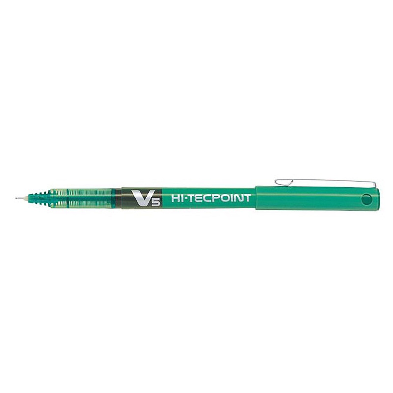 Pilot Hi-Tecpoint Pen with Cap – Green Ink 0.5mm