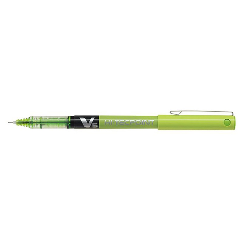 Pilot Hi-Tecpoint Pen with Cap – Light Green Ink 0.5mm