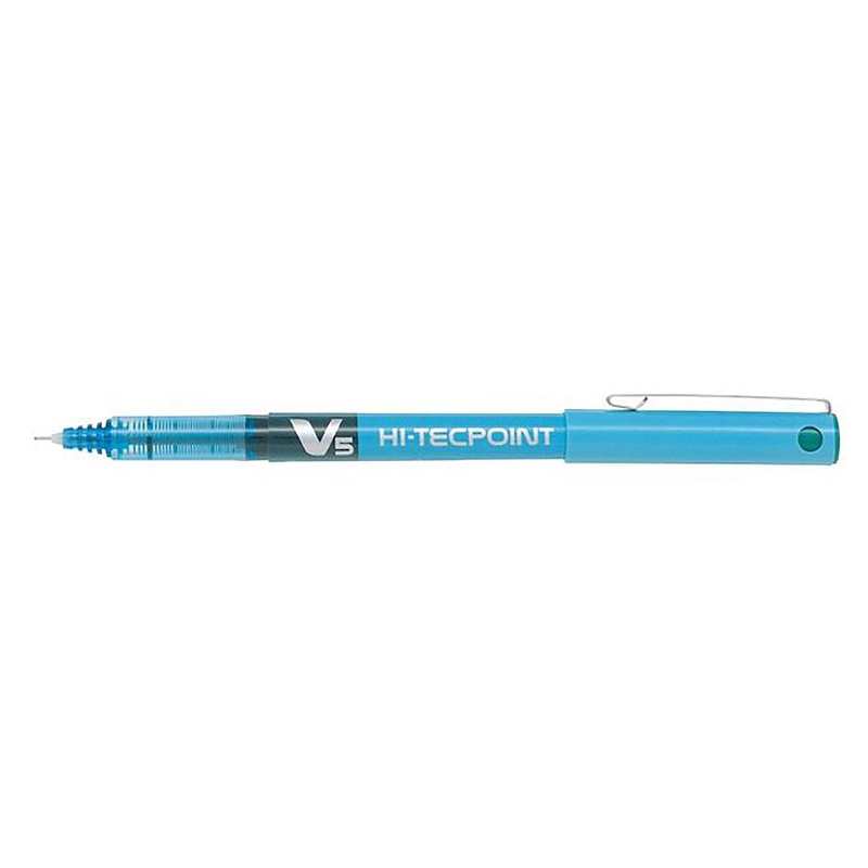 Pilot Hi-Tecpoint Pen with Cap – Turquoise Ink 0.5mm