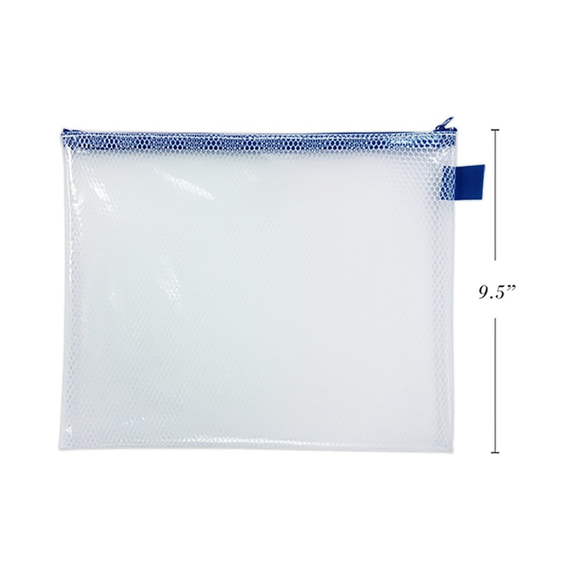 Selectum Pouch Clear Mesh Vinyl Zipper 13×9.5in