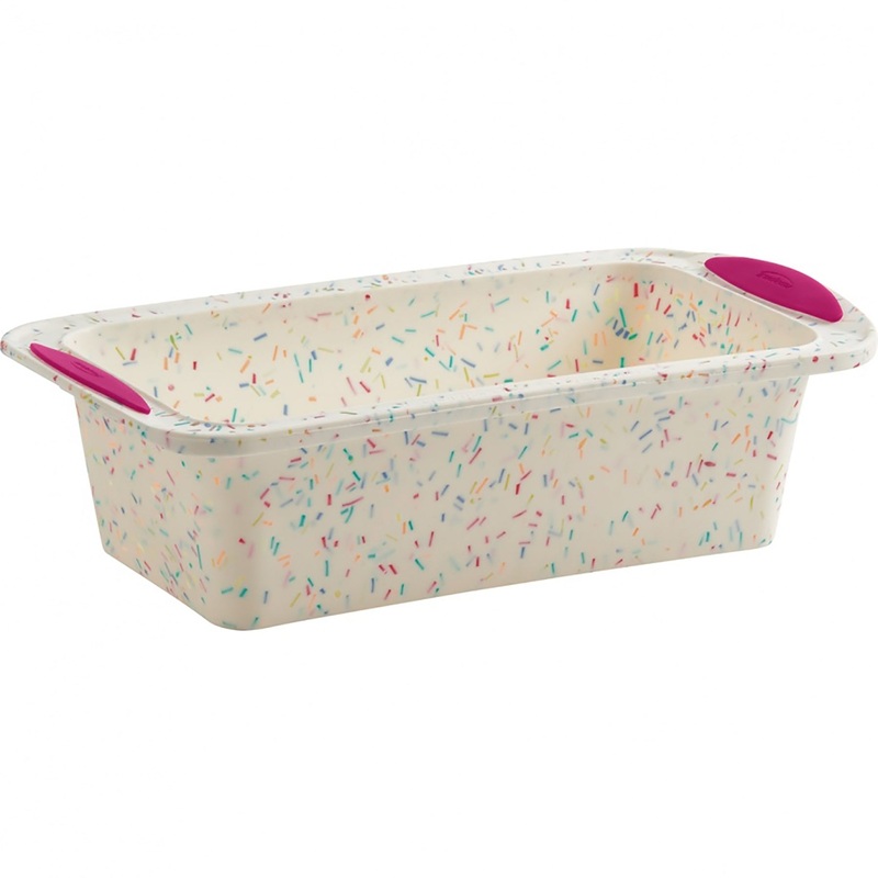 Trudeau Confetti Silicone Loaf Pan BPA Free 8.5×4.5in