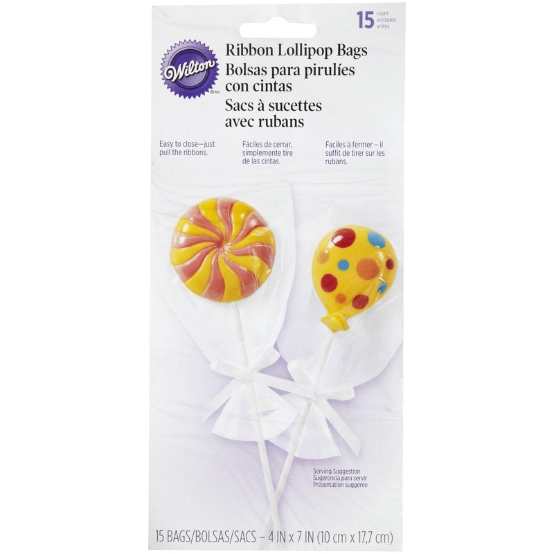 Wilton 15 Treat Bags with White Ribbon Ties 4x7in