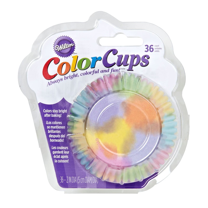 Wilton 36 Baking Cups Watercolor Foil-lined Paper 2.5in