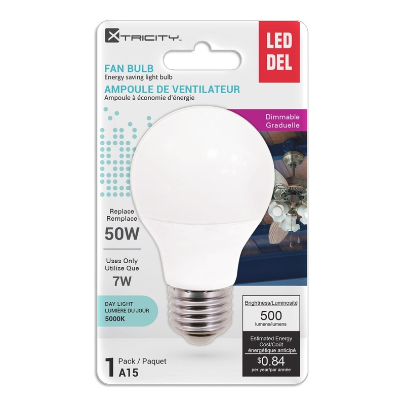 Xtricity A15 Led Day Light Dimmable 7W Light Bulb E26 Base
