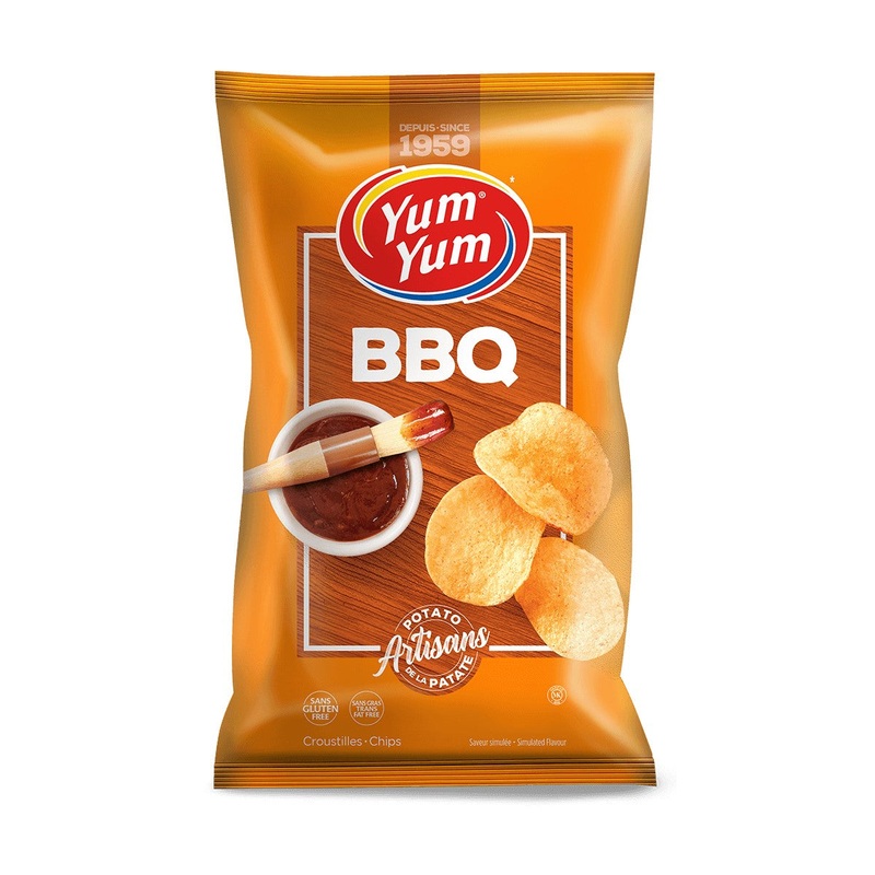 Yum Yum BBQ Potato Chips 200g