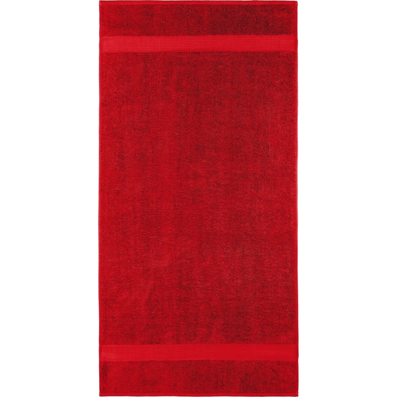 Allure Collection Dobby Border Bath Towel 100% Cotton – Red 25x50in