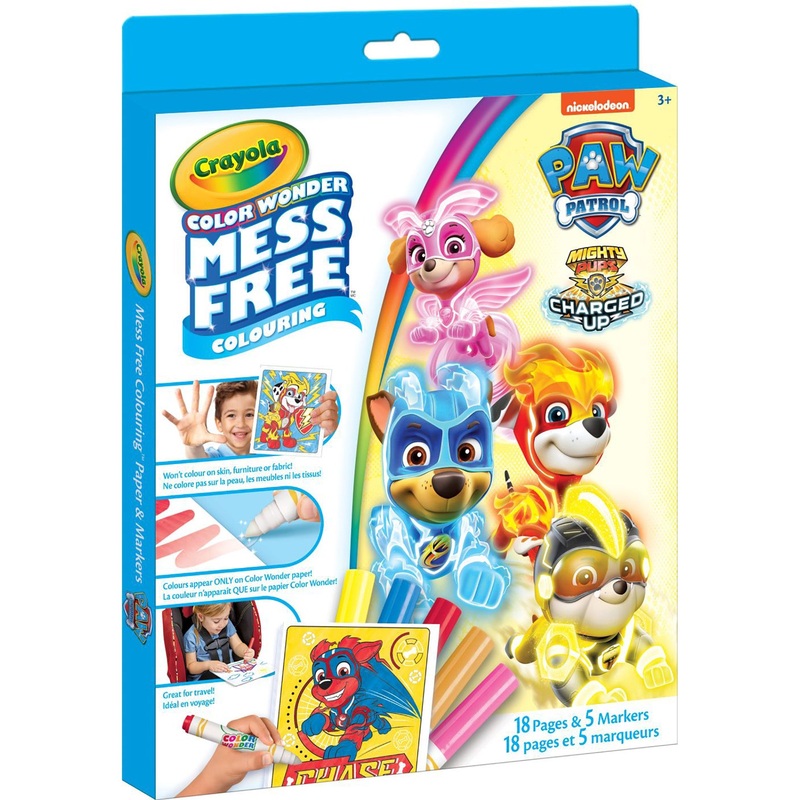 Crayola Color Wonder Coloring Book Paw Patrol – 12 Pages – 5 Markers
