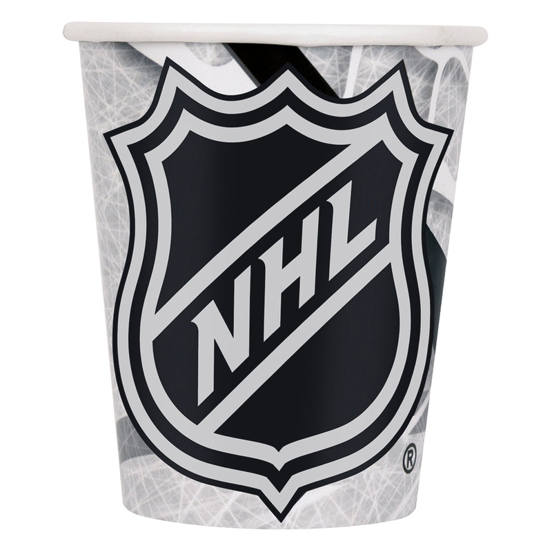 NHL 8 Paper Cups 9oz