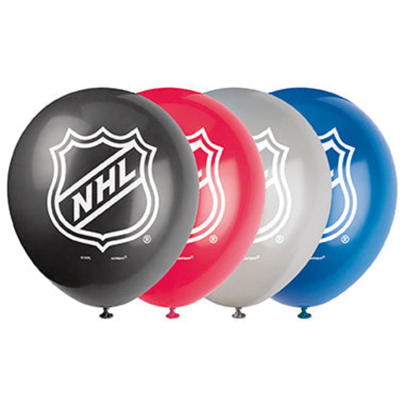 NHL 8 Printed Latex Balloons 12in