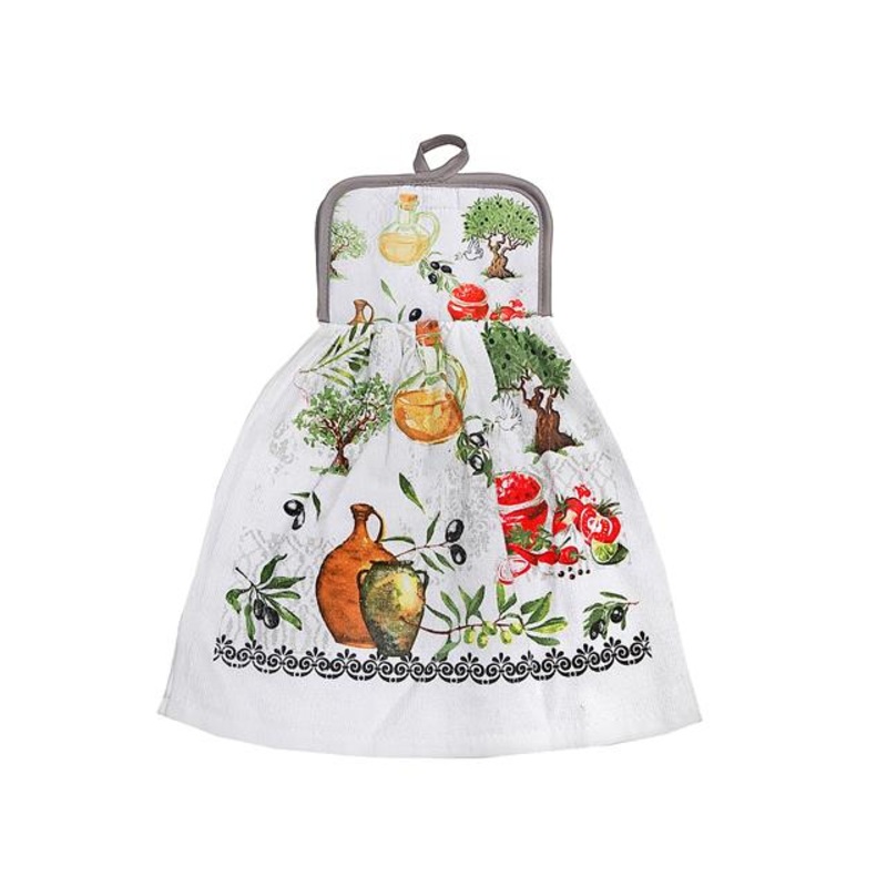 Tie Kitchen Towel – Olives – Polyester / Cotton 15x17in