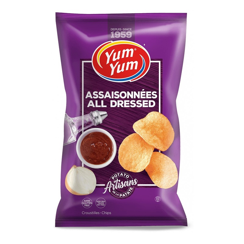 Yum Yum All Dressed Potato Chips 200g