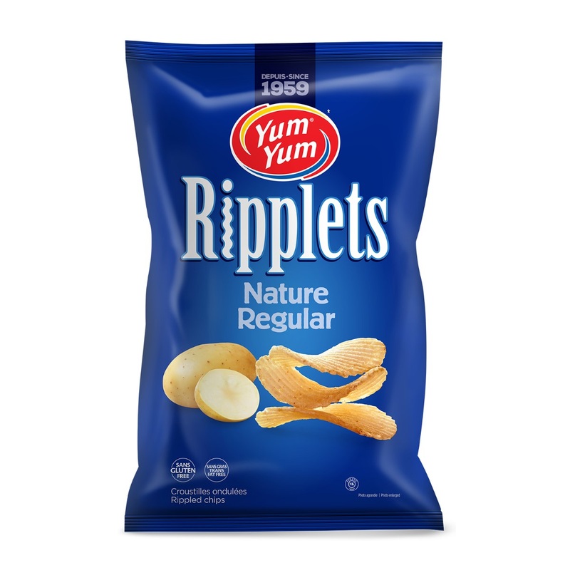 Yum Yum Ripplets Regular Potato Chips 200g