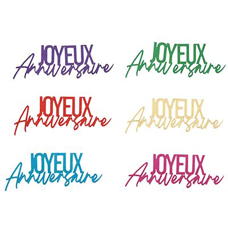 Festicolor 50 Cardboard Confettis – Joyeux Anniversaire 2×0.4in
