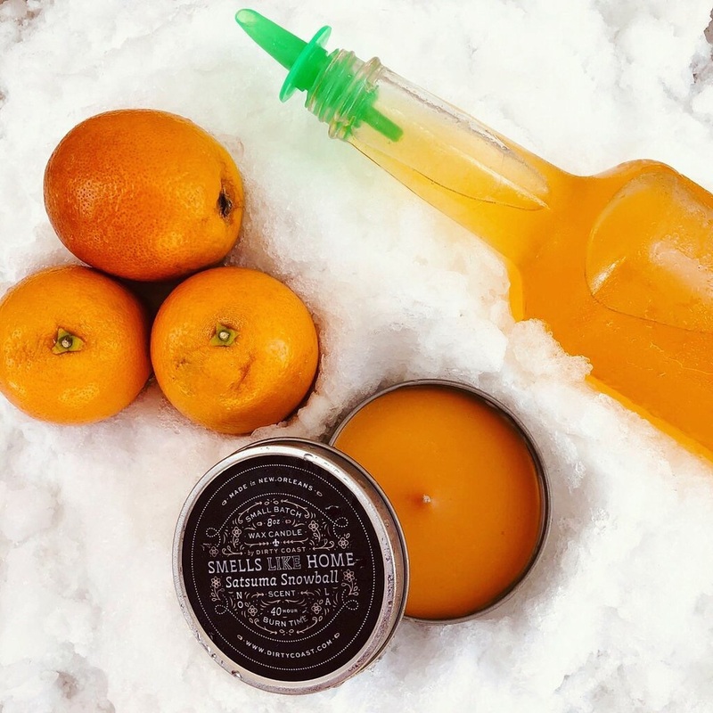 Satsuma Snowball Candle