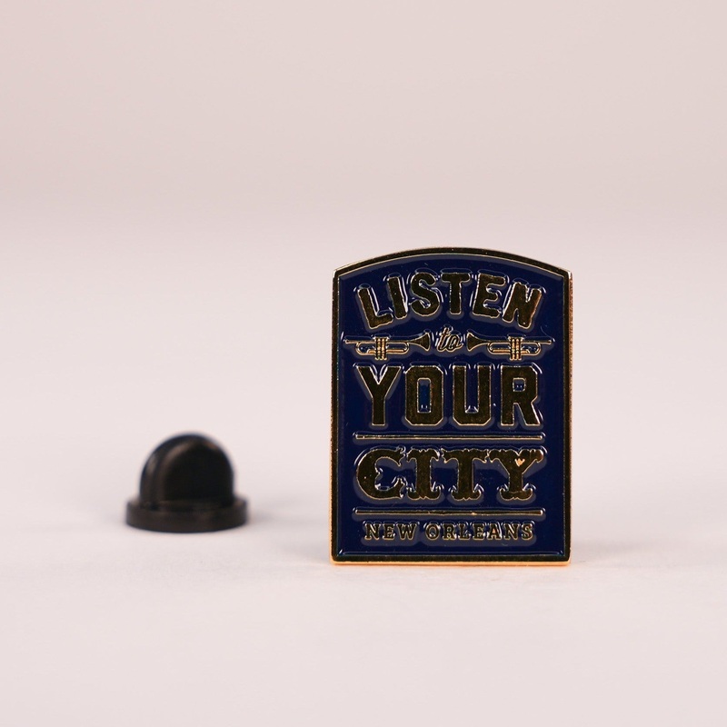 Listen To Your City Enamel Pin