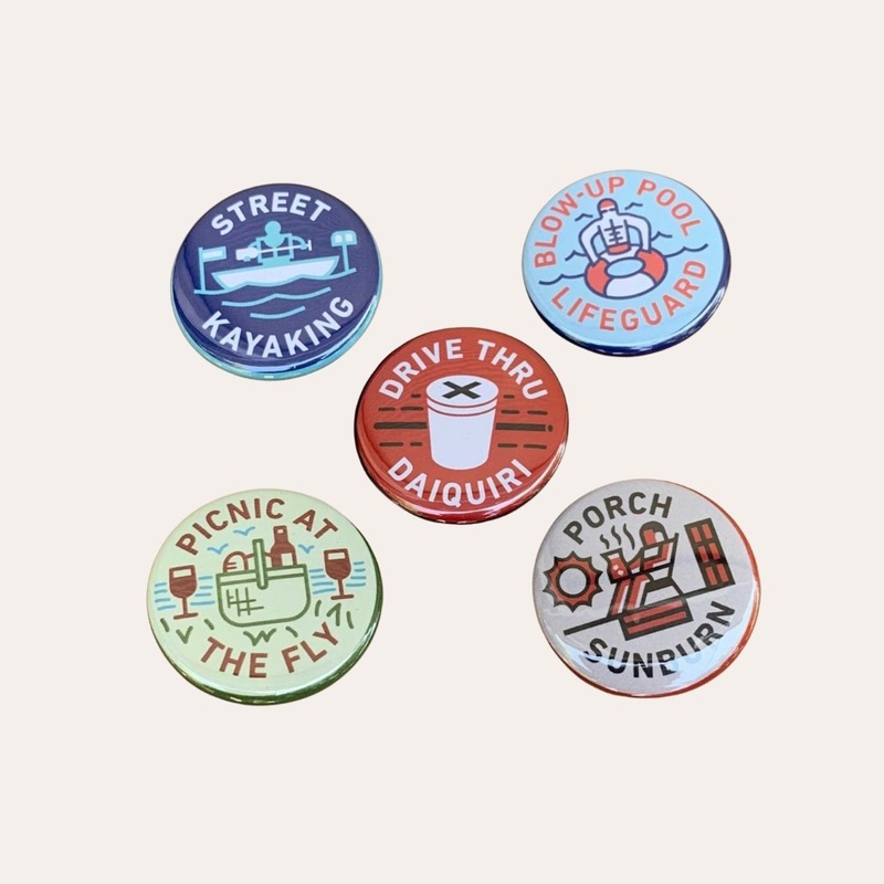 NOLA Merit Badges – Summer Button Set #1