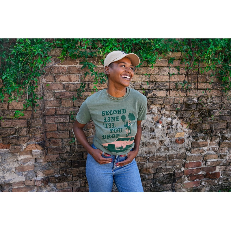 Second Line ‘Til You Drop|Unisex Small|Unisex Medium|Unisex Large|Unisex X-Large|Unisex XX-Large|Unisex 3X-Large|Cotton