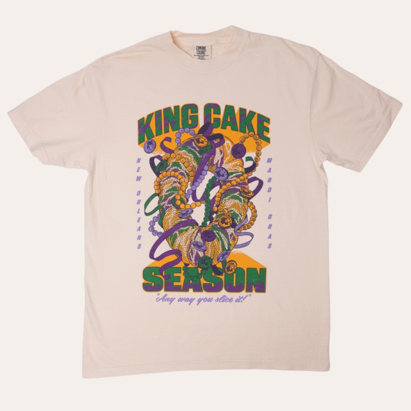 King Cake Season|Unisex Small|Unisex Medium|Unisex Large|Unisex X-Large|Unisex XX-Large|Unisex 3X-Large|Cotton