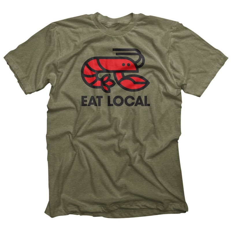 Eat Local Crawfish T-shirt|Light Olive|S|M|L|XL|XXL|3XL