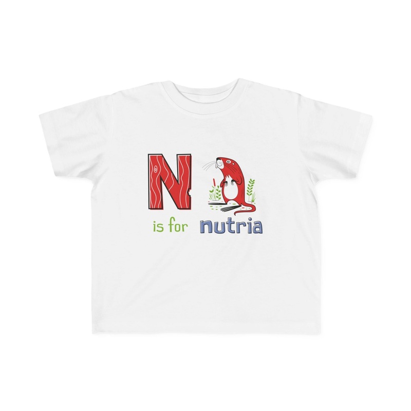 N is for Nutria Toddler|White|2T|3T|4T|5-6T