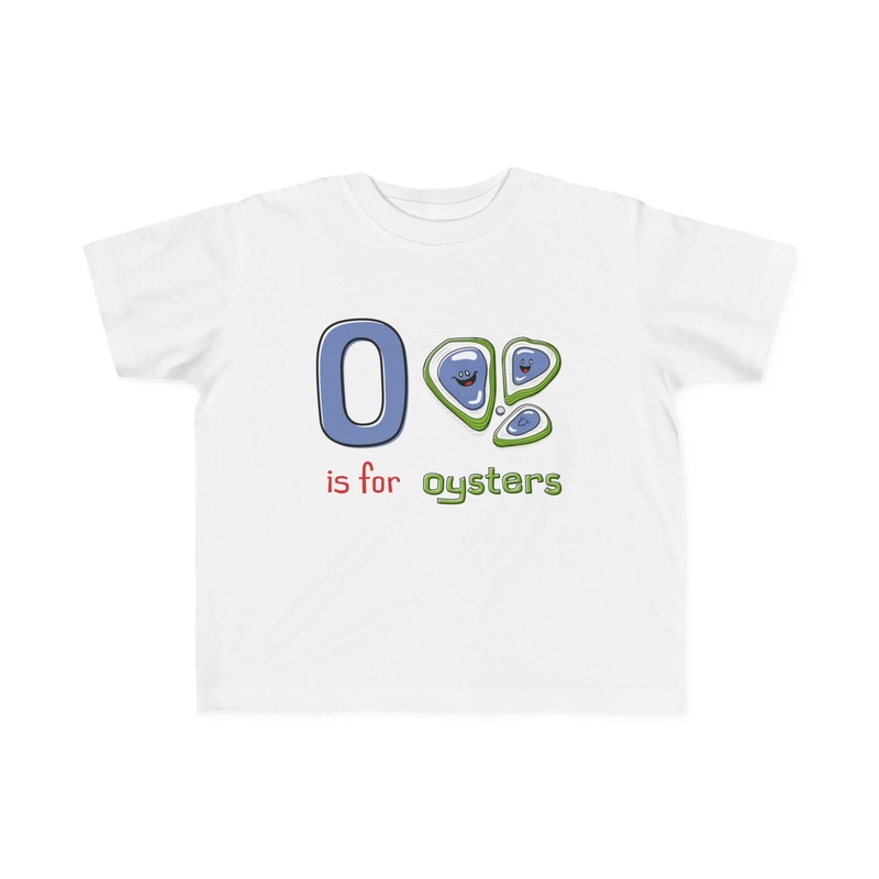 O is for Oyster Toddler|White|2T|3T|4T|5-6T