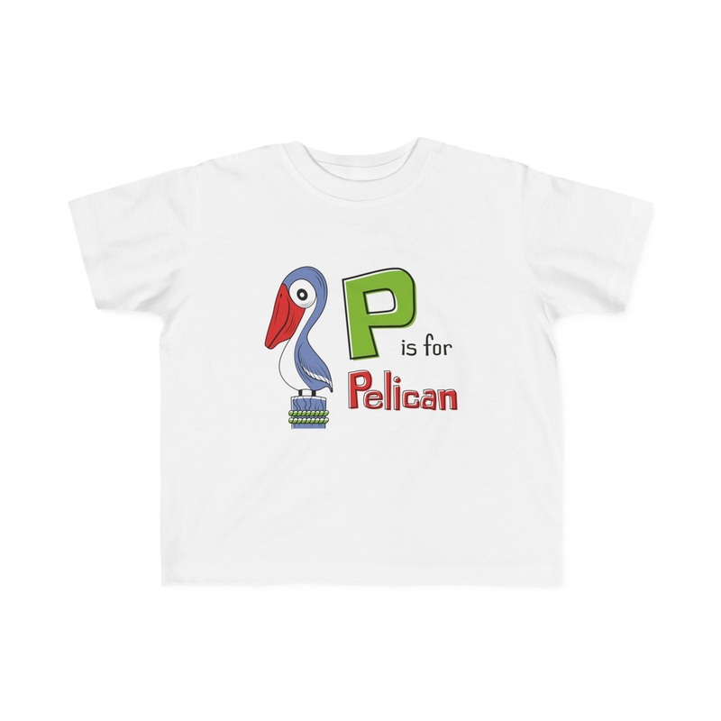 P is for Pelican Toddler|White|2T|3T|4T|5-6T