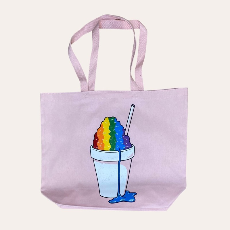 Rainbow Snoball Tote Bag