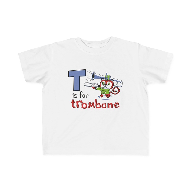 T is for Trombone Toddler|White|2T|3T|4T|5-6T