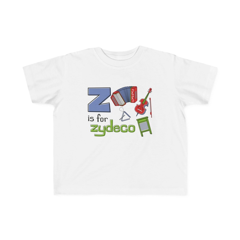 Z is for Zydeco Toddler|White|2T|3T|4T|5-6T