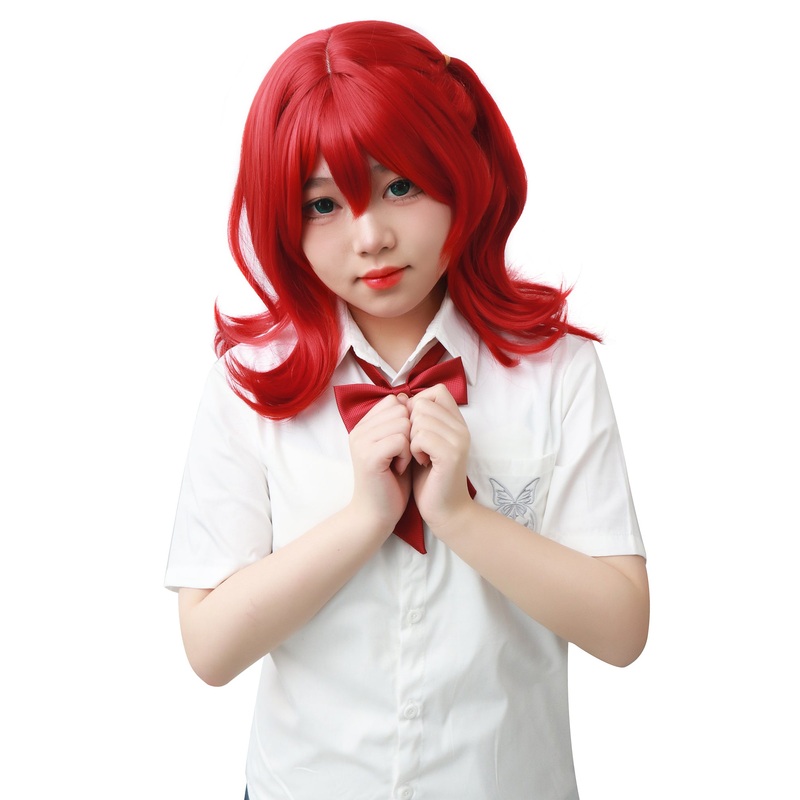 Kita Ikuyo with Side Ponytail Red Cosplay Wig Red