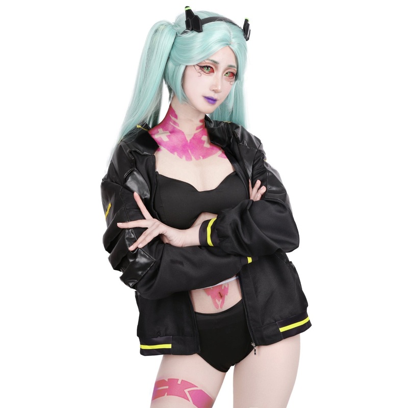 Rebecca Cosplay Outfits Black Coat Halloween Costume