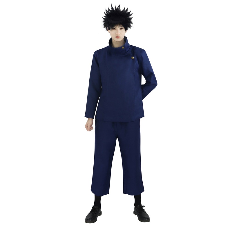 US Size Megumi Fushiguro Cosplay Costume High-collar Jacket Pants