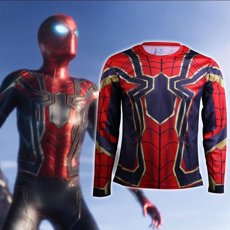2018 Avengers Infinity War Spider-Man T-Shirts Cosplay Costume