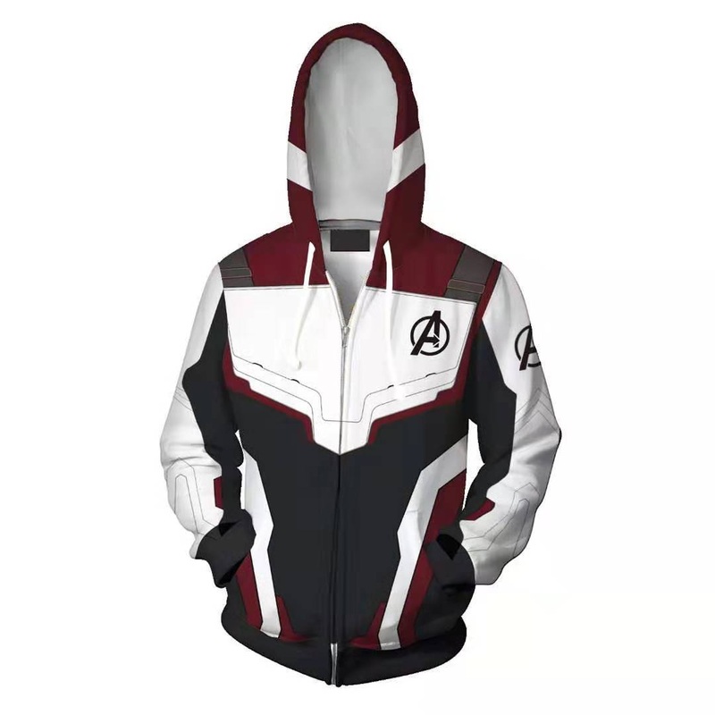 2019 New Avengers Endgame Quantum Realm Sweatshirt Jacket Advanced Tech Hoodie Cosplay Costumes
