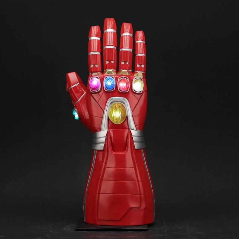 Avengers 4 Endgame Iron Man Arm Infinity Gauntlet Cosplay Gloves Led Light Superhero Gloves Party Props