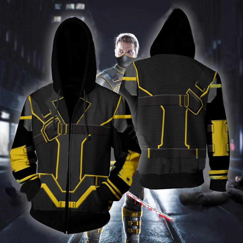 Avengers Endgame Hawkeye Cosplay Costume Movie Hoodie Sweatshirts