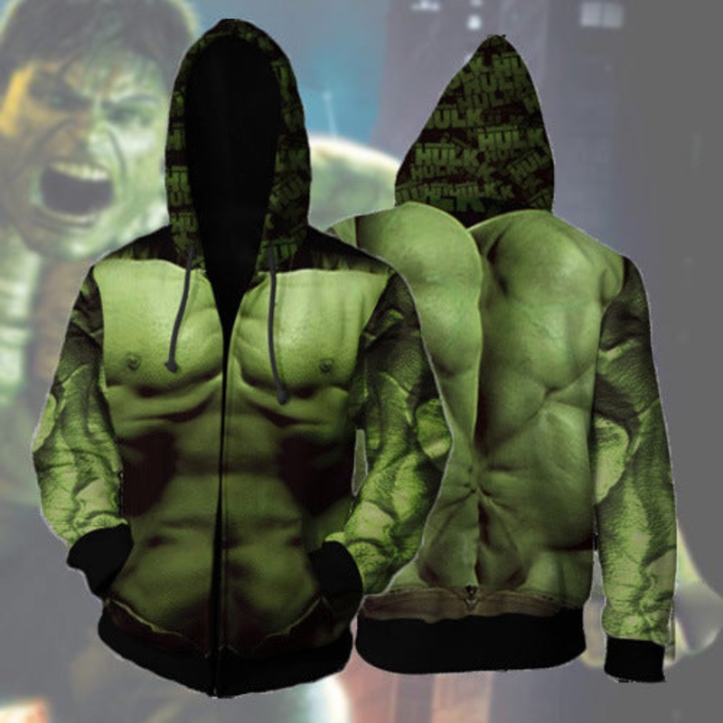 Avengers Endgame Hulk Cosplay Costume Movie Hoodie Sweatshirts