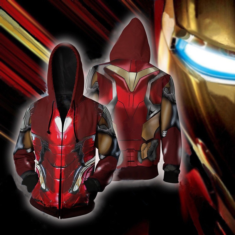 Avengers Endgame Iron Man Cosplay Costume Movie Hoodie Sweatshirts