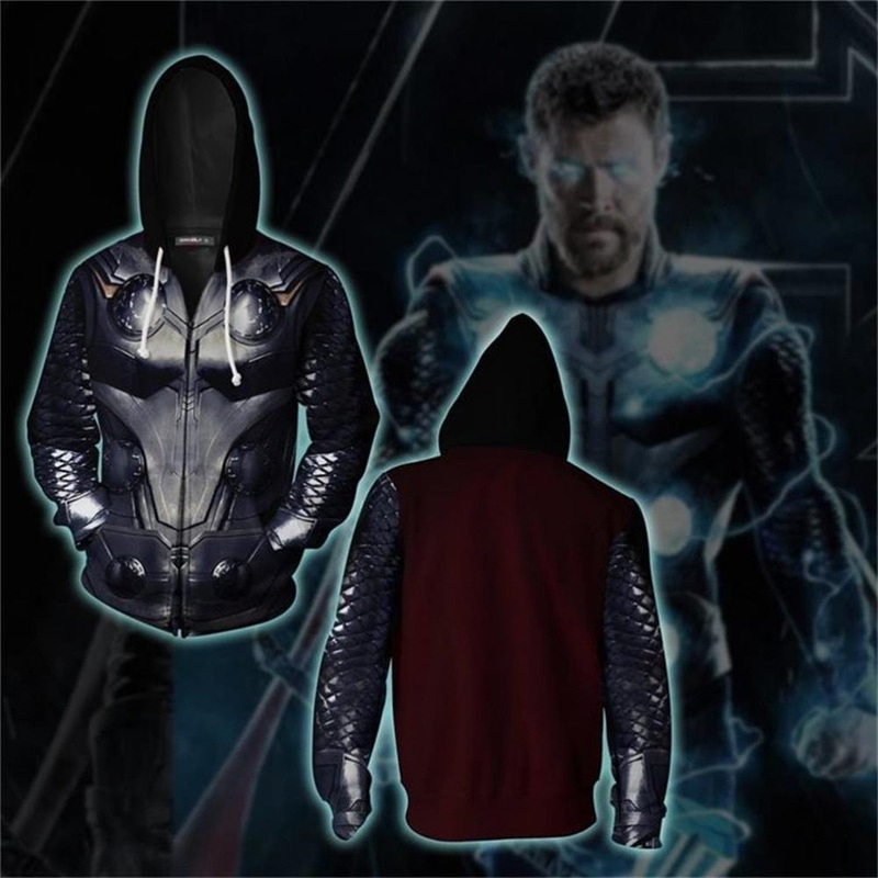 Avengers Endgame Thor Odinson Cosplay Costume Movie Hoodie Sweatshirts