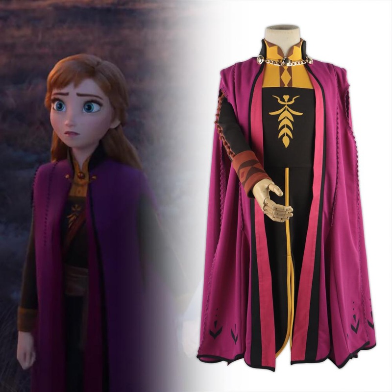 Frozen 2 Snow Queen Anna Elsa Princess Cosplay Costume Outfit Full Set Halloween Costumes Fancy Dress Children New
