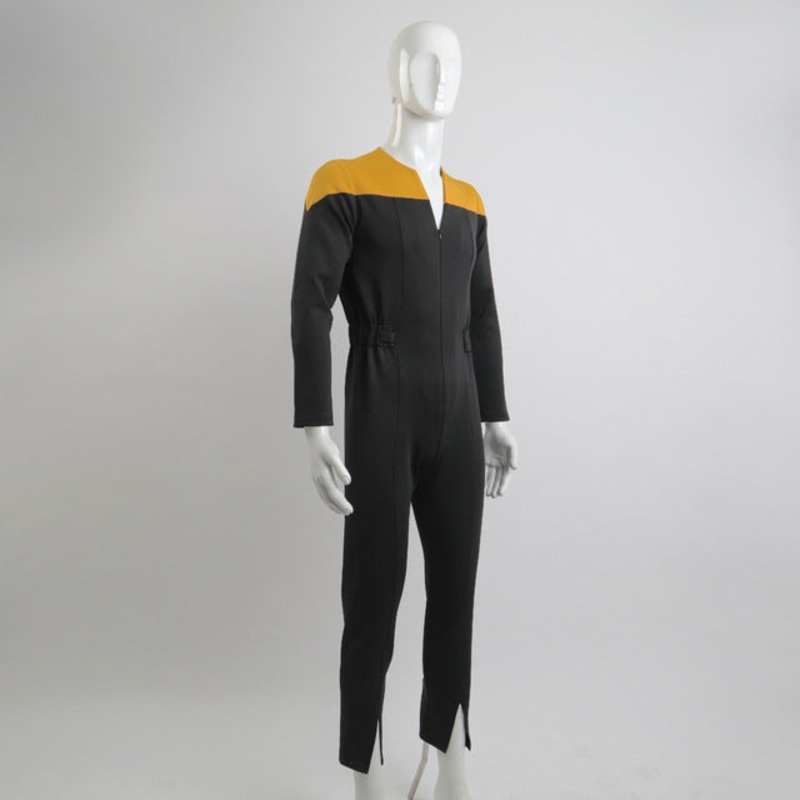 Star Trek Deep Space Nine Commander Sisko Duty Uniform Jumpsuit Yellow Cosplay Costumes Halloween Party Prop