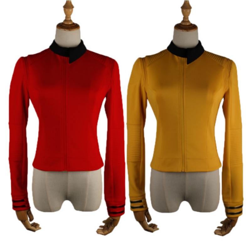 Star Trek Discovery Season 2 Female Top Starfleet Commander Uniform with Badge Woman Cosplay Costume