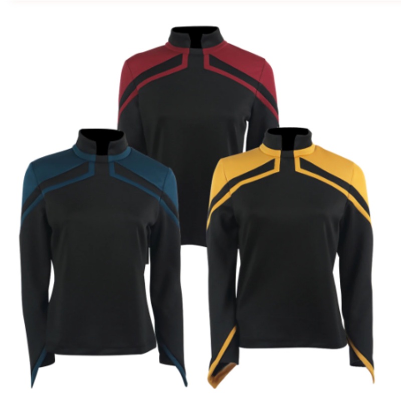 Star Trek Picard  JL Uniform  Female Red Gold Blue Top Shirt Cosplay Costume Women Adult Coat Prop