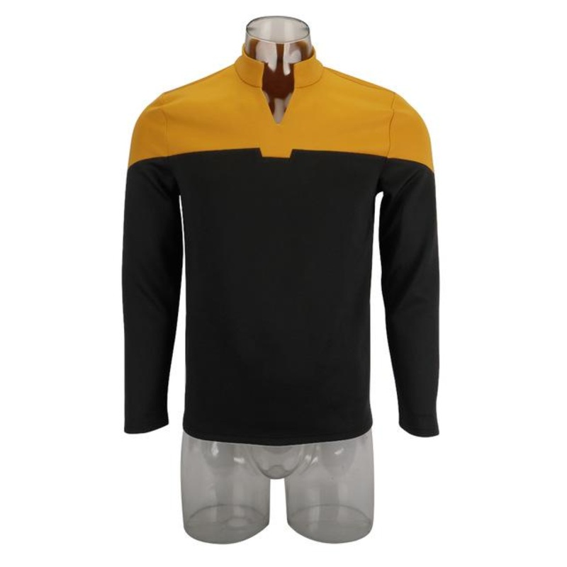 Star Trek Picard  Uniform New Engineering Gold Top Shirts Halloween Cosplay Costume