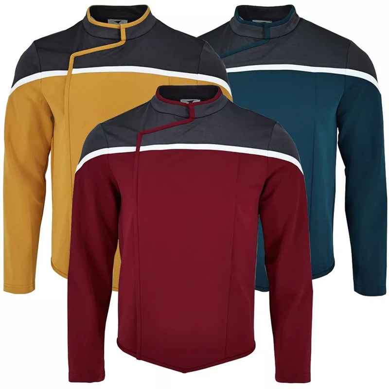 Strange New Worlds Lower Decks Dress Uniforms Starfleet Top Shirts Badge Costume