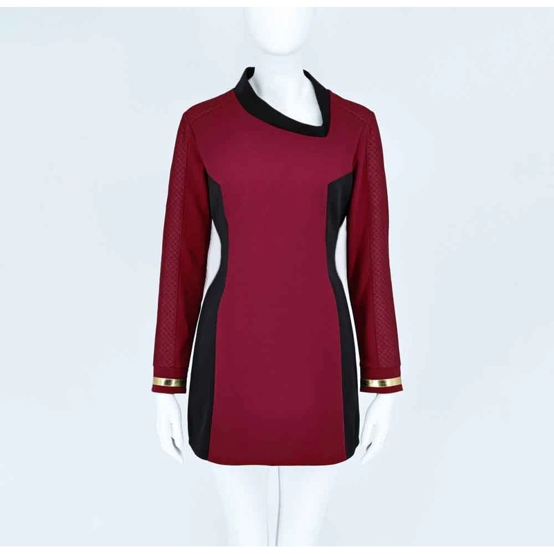 Strange New Worlds Uhura Red Dress Uniforms Startfleet Shirts Costumes
