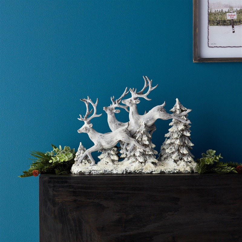 Deer and Trees 16L x 12.5H Resin