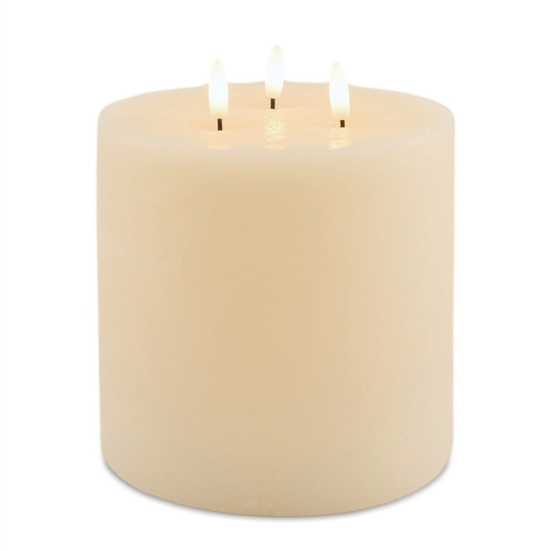 FIA Wick Candle CREAM 6D x 6H Wax/Plastic 4 & 8 Hr Timer 3 C Batteries Not Included