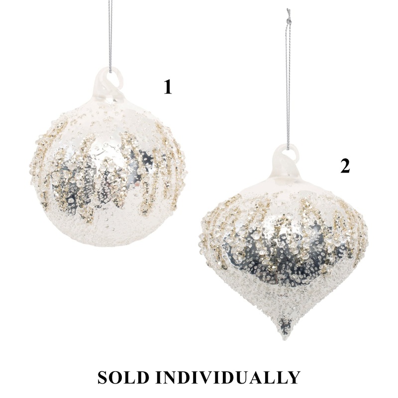 Glass Ornament, 4.5 (2 styles – sold individually)