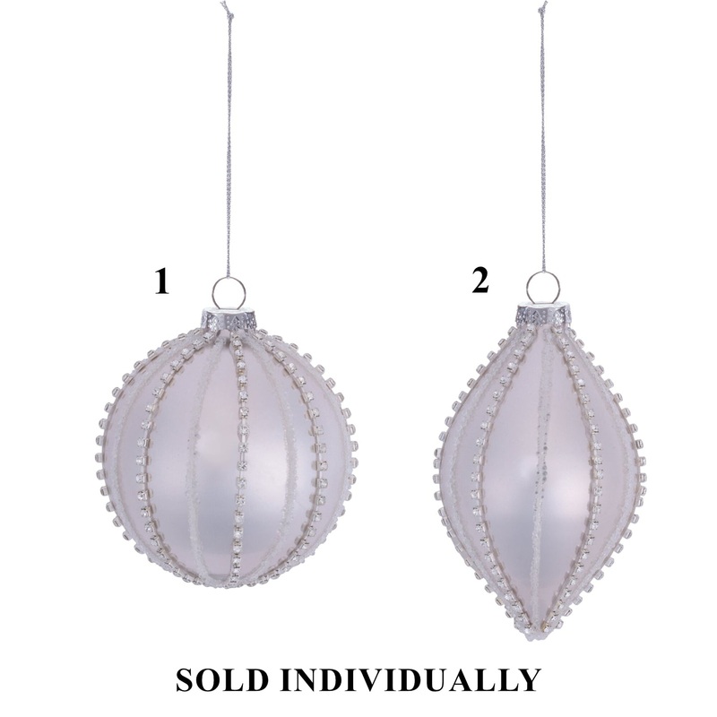 Purple Glass Ornament, 4-5 (2 styles sold individually)